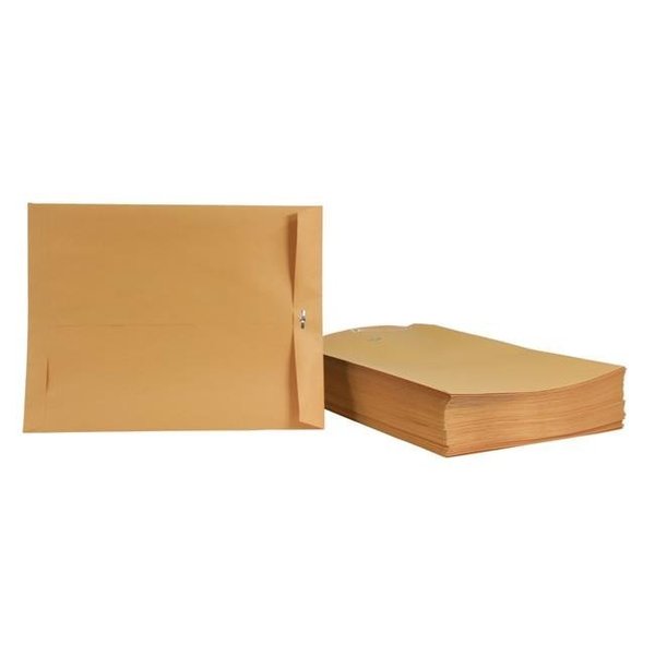 School Smart School Smart 2013902 12 x 15.5 in. Kraft Envelope with Clasp; Kraft Brown - Pack of 100 2013902